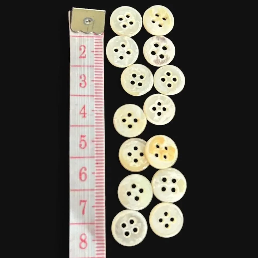 Lot of 14 1cm Mother of Pearl Vintage Button Collection